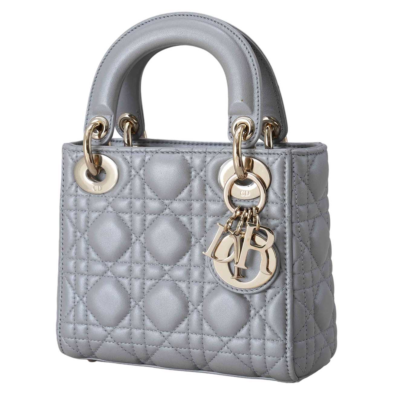 CHRISTIAN DIOR(USED)크리스찬디올 램스킨 레이디디올 미니